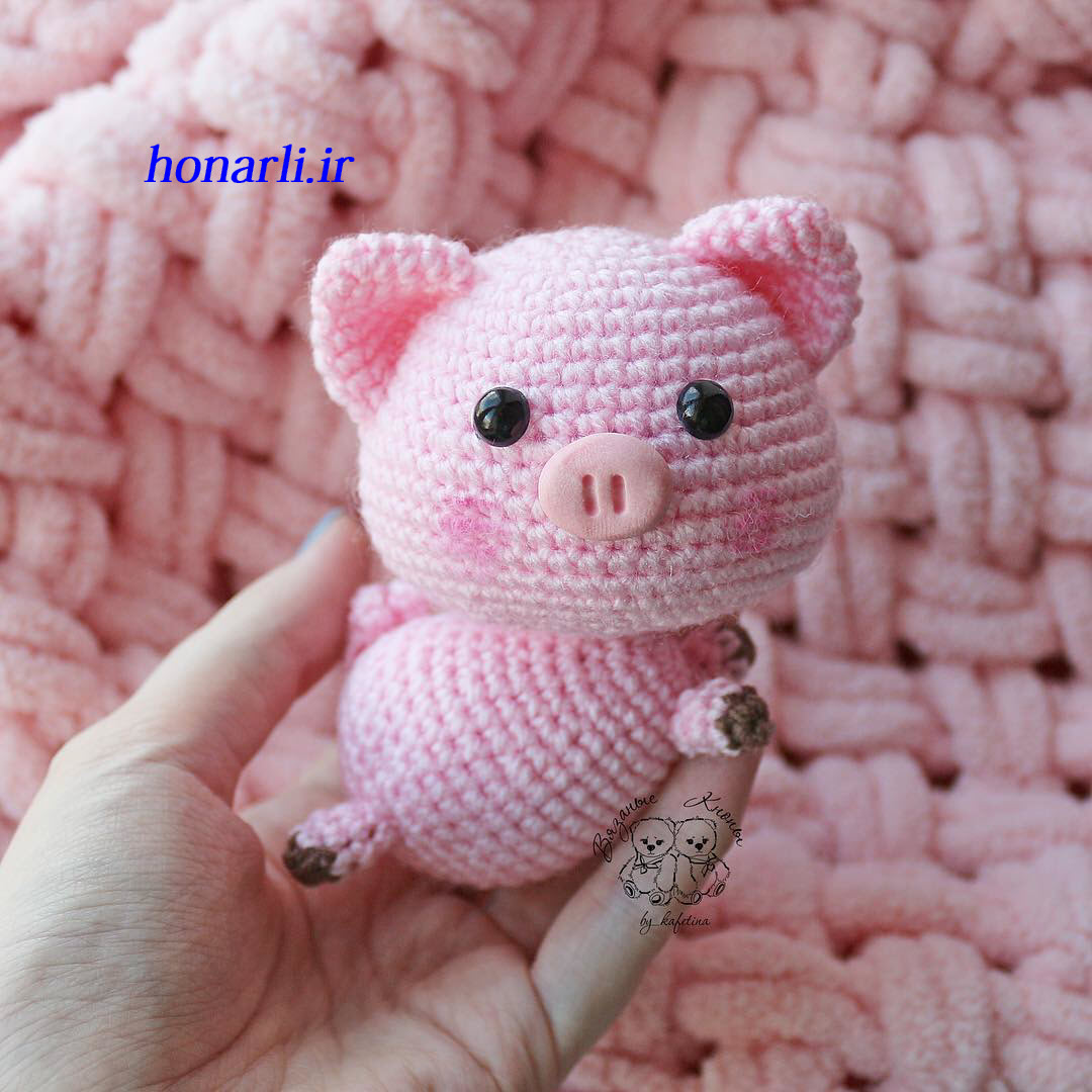 crochet pig - آموزش بافت عروسک خوک ساده برای هفت سین 1398